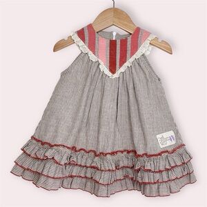Well Dressed Wolf Rosie dress sleeveless ruffled pomegranate red size 18‎ months